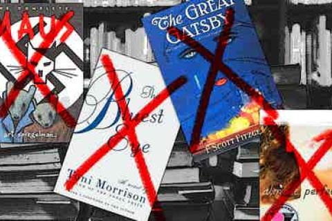 Photos of banned books